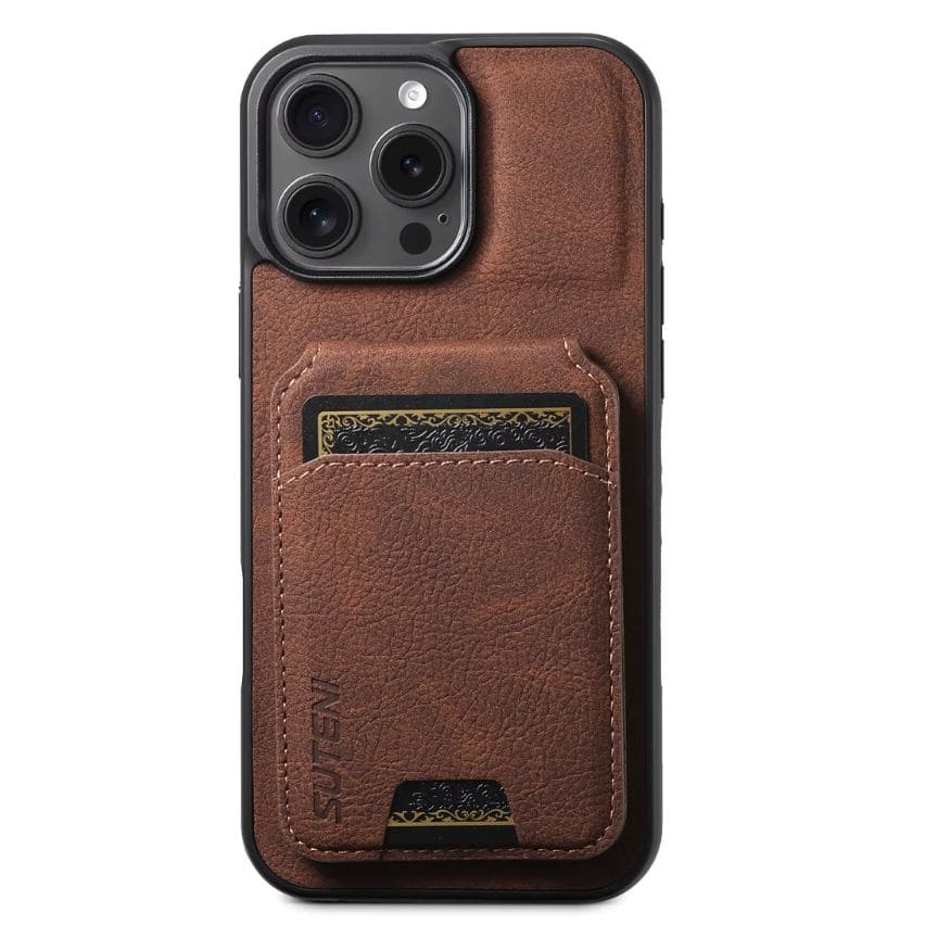 Premium-Leder-Wallet-Hülle – MagSafe-kompatibel (iPhone 12–17)