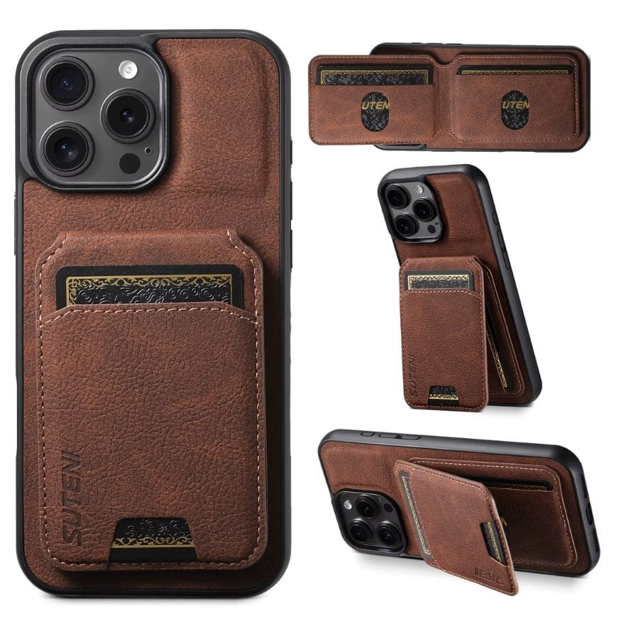Premium-Leder-Wallet-Hülle – MagSafe-kompatibel (iPhone 12–17)