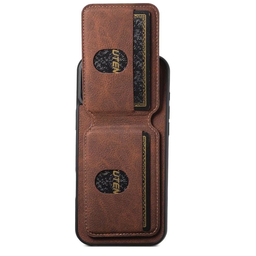 Premium-Leder-Wallet-Hülle – MagSafe-kompatibel (iPhone 12–17)