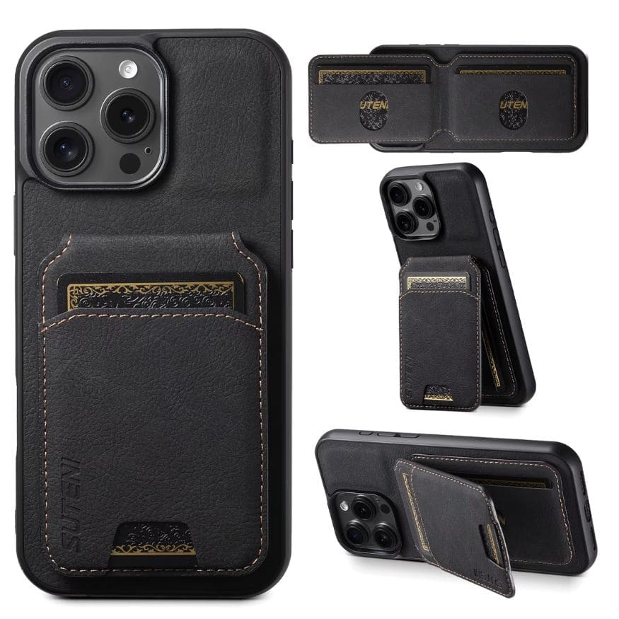 Premium-Leder-Wallet-Hülle – MagSafe-kompatibel (iPhone 12–17)