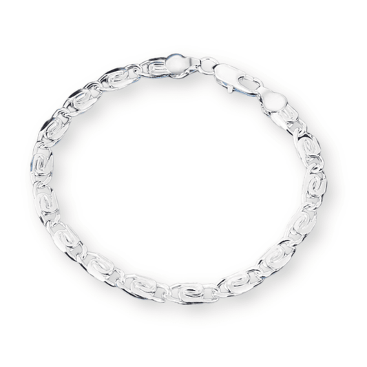 925er Silber Belgien Geometrisches Ziron-Armband