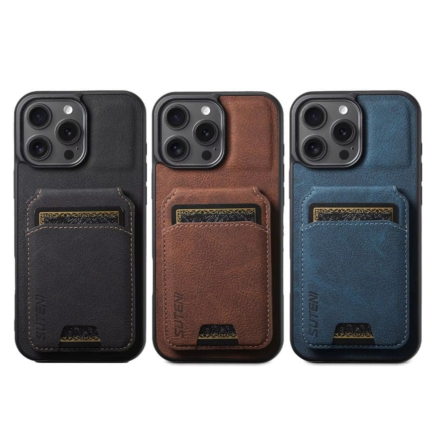 Premium-Leder-Wallet-Hülle – MagSafe-kompatibel (iPhone 12–17)