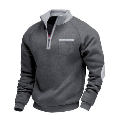 Trond – Fleece Sweatshirt Mit Viertelreißverschluss