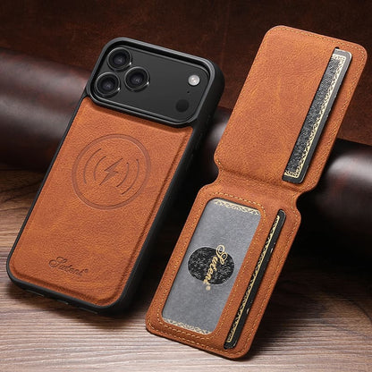Premium-Leder-Wallet-Hülle – MagSafe-kompatibel (iPhone 12–17)