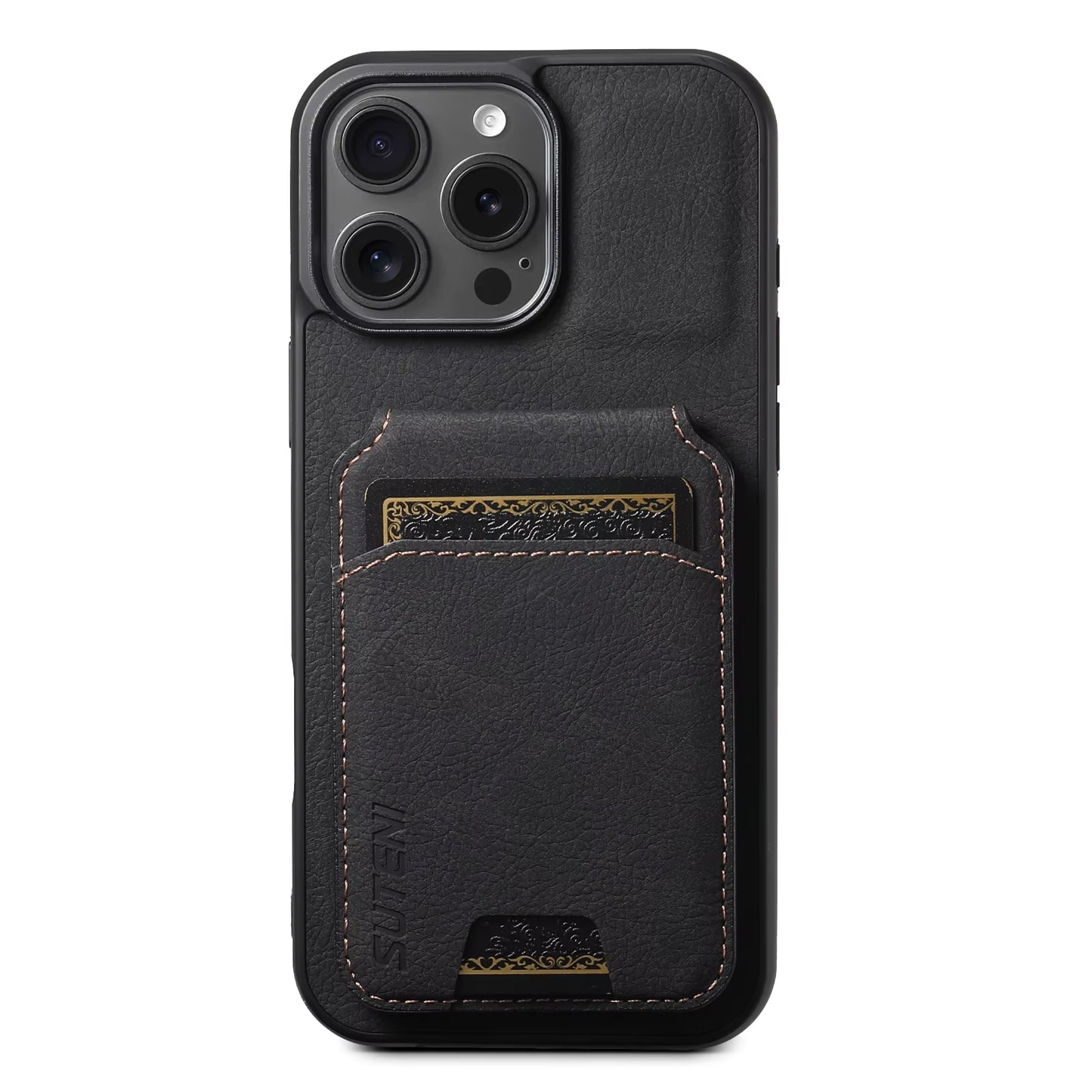 Premium-Leder-Wallet-Hülle – MagSafe-kompatibel (iPhone 12–17)