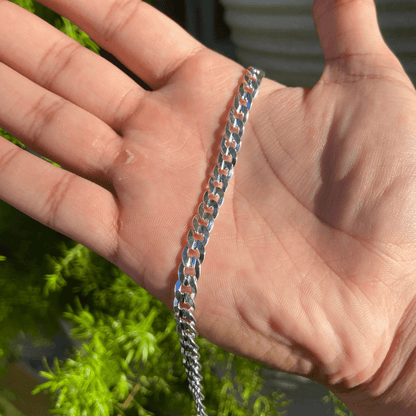 Holland 925 Silberarmband mit geometrischem Design und 7 mm Zirkon
