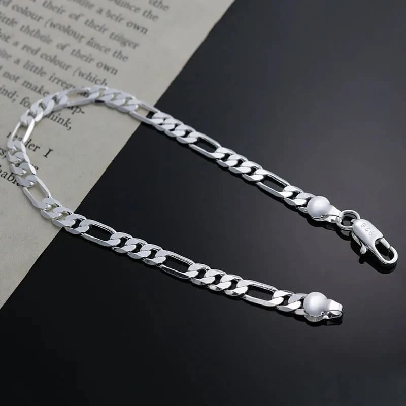 925er Silber Italien Armband mit 4 mm Zirkonia