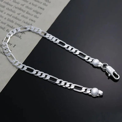 925er Silber Italien Armband mit 4 mm Zirkonia