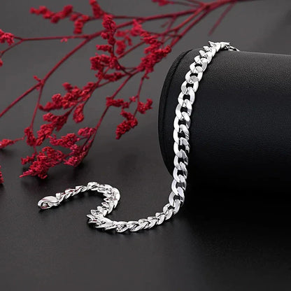 Holland 925 Silberarmband mit geometrischem Design und 7 mm Zirkon