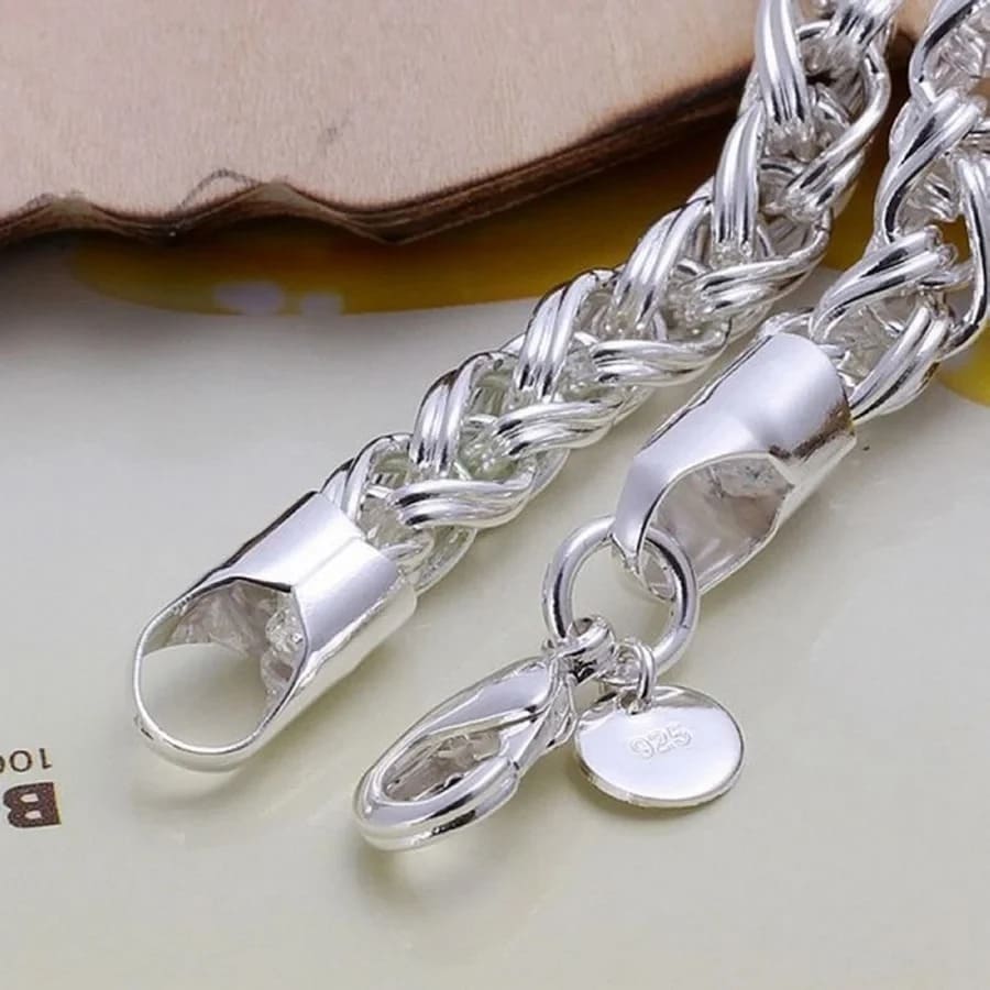 Modernes England-Armband aus 925er Silber mit 6 mm Zirkonia