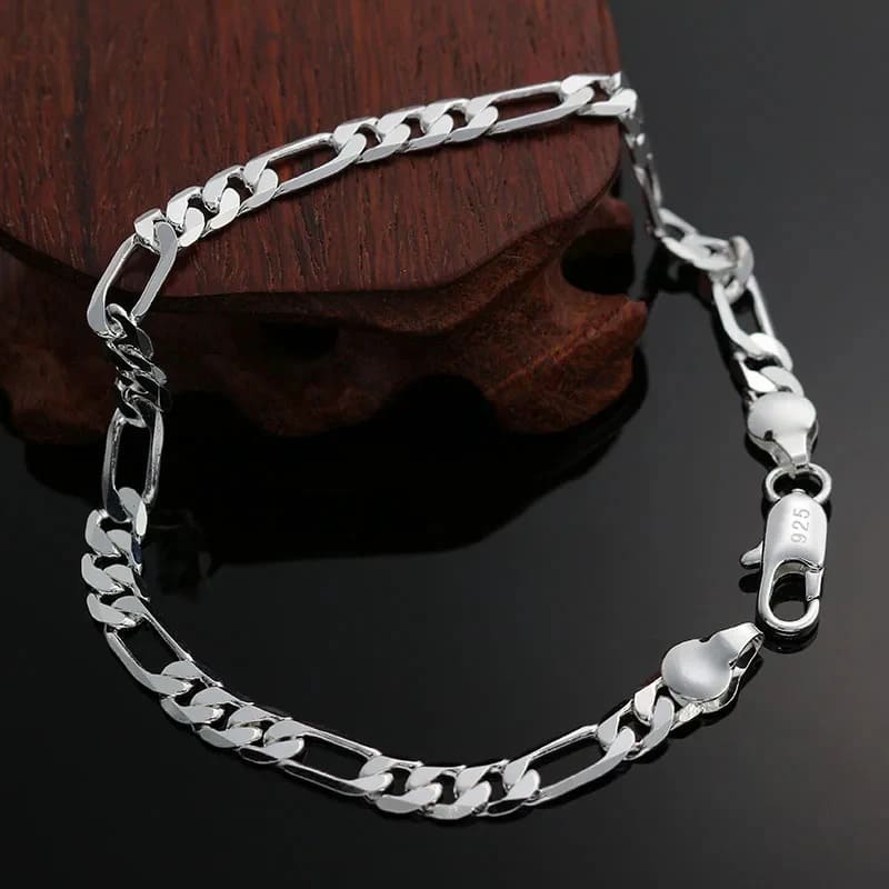 925er Silber Italien Armband mit 4 mm Zirkonia